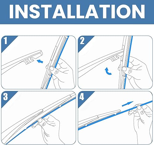 Miniatura 7 de Limpiaparabrisas trasero de 10 pulgadas, limpiaparabrisas trasero de repuesto para Jeep Grand Cherokee 23-22Mazda CX-3 21-16Mini Cooper Clubman