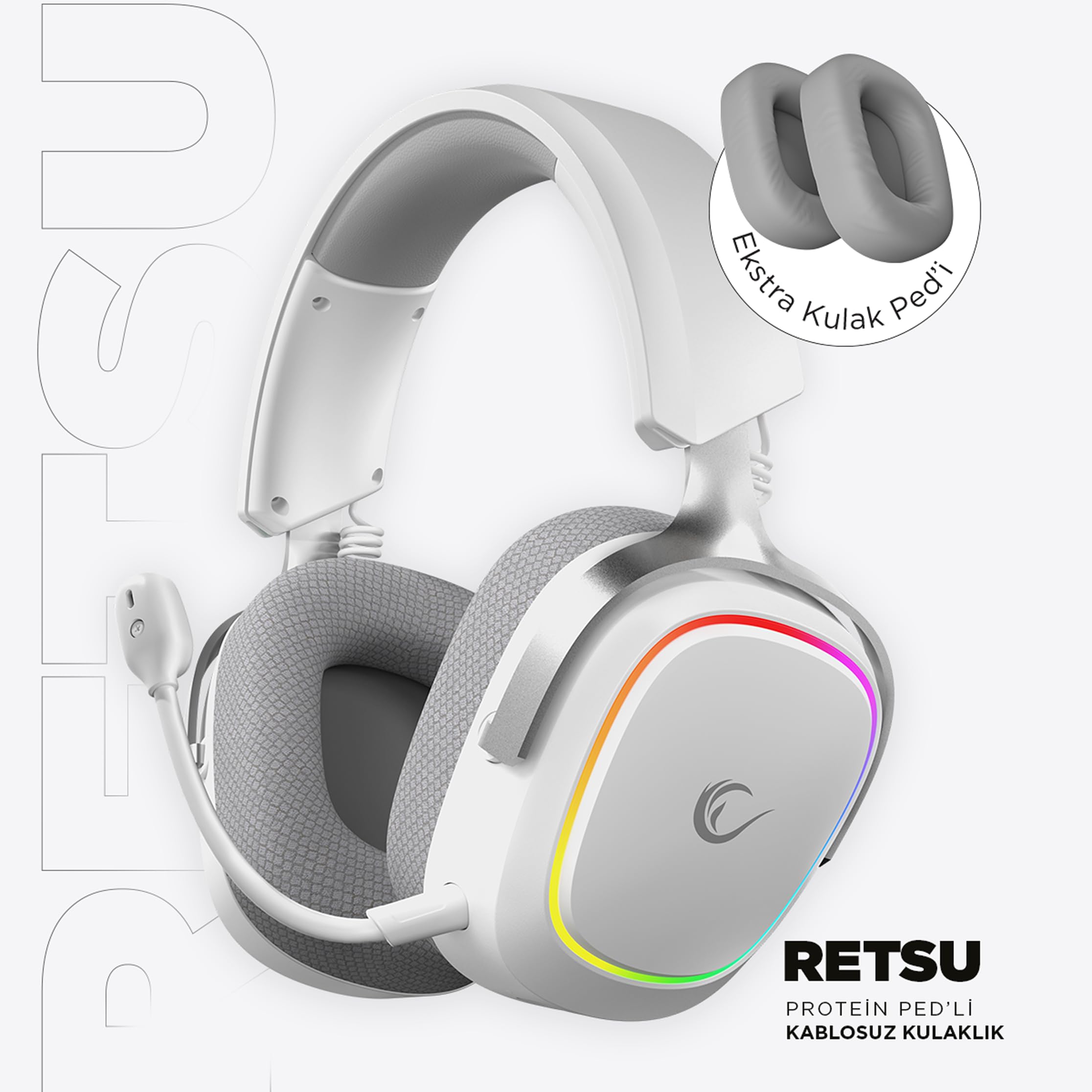 Rampage RETSU Kablosuz Oyuncu Kulaklığı, 2.4G + Bluetooth 5.3,…