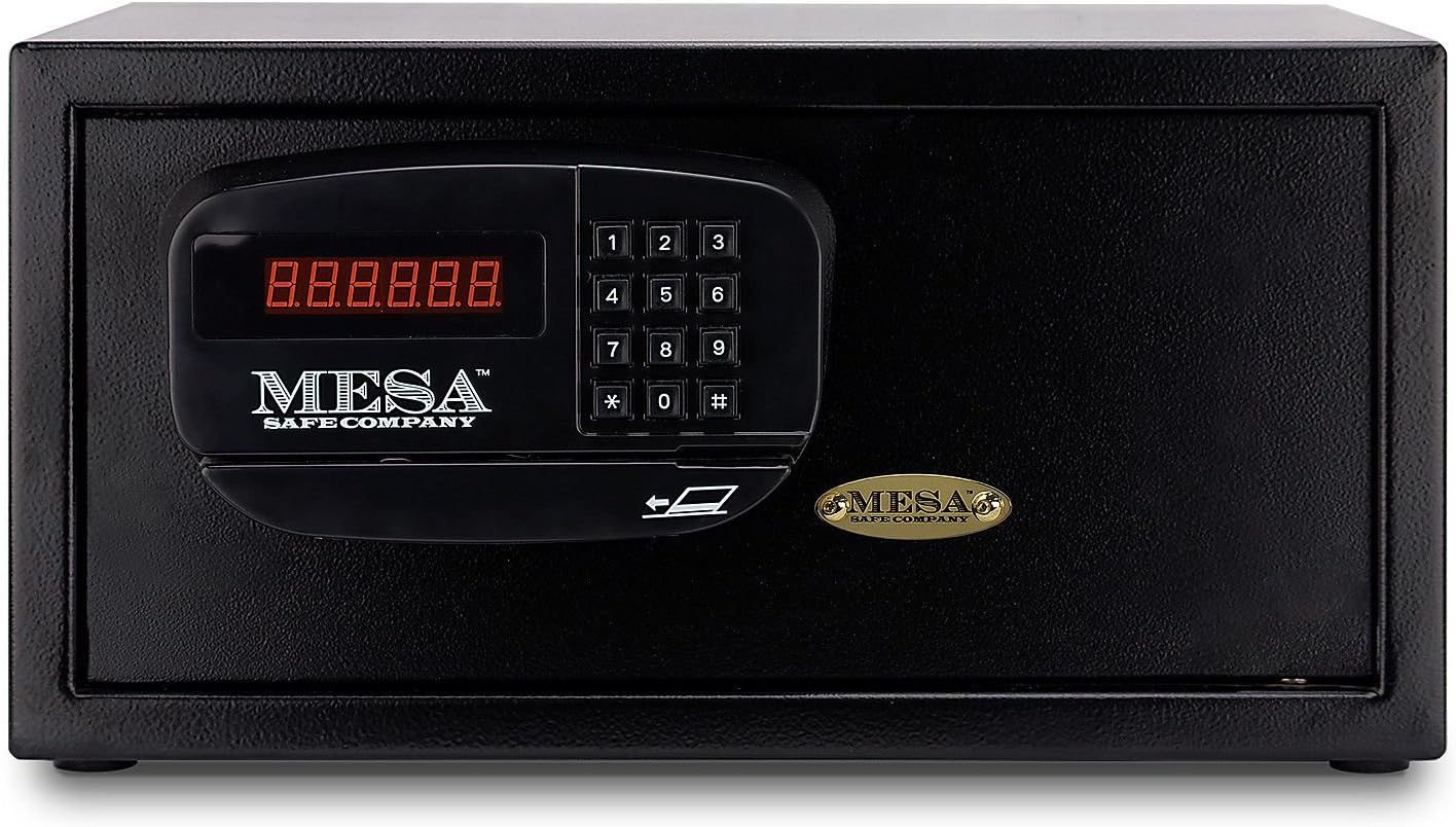Mesa Safe Company Model MHRC916E-BLK Residential and Hotel Electronic Burglary Safe, Black - - 