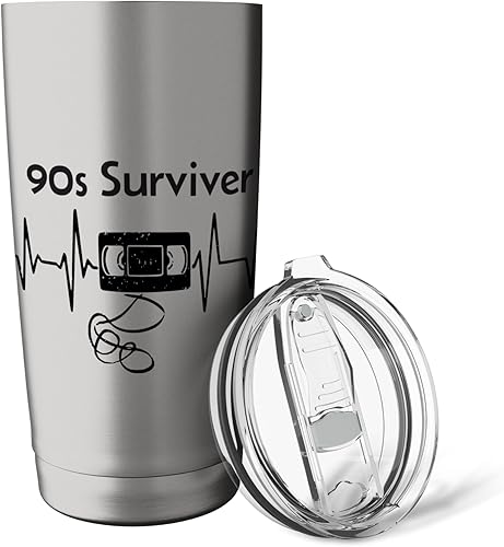 Miniatura 5 de 90s Survivor Retro Nostalgia Funny Vintage Throwback Stainless Steel Insulated Tumbler