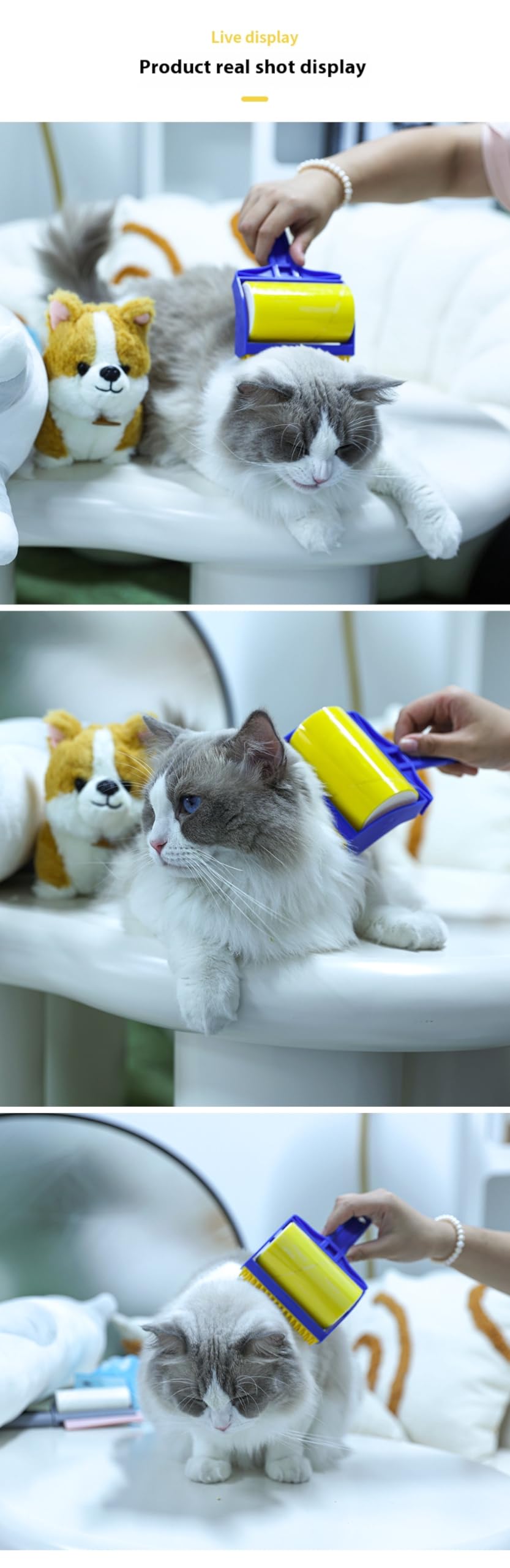 Spirado Brosse à Poils d'Animals pour Chat et Animaux de Compagnie - Ramasse Poils