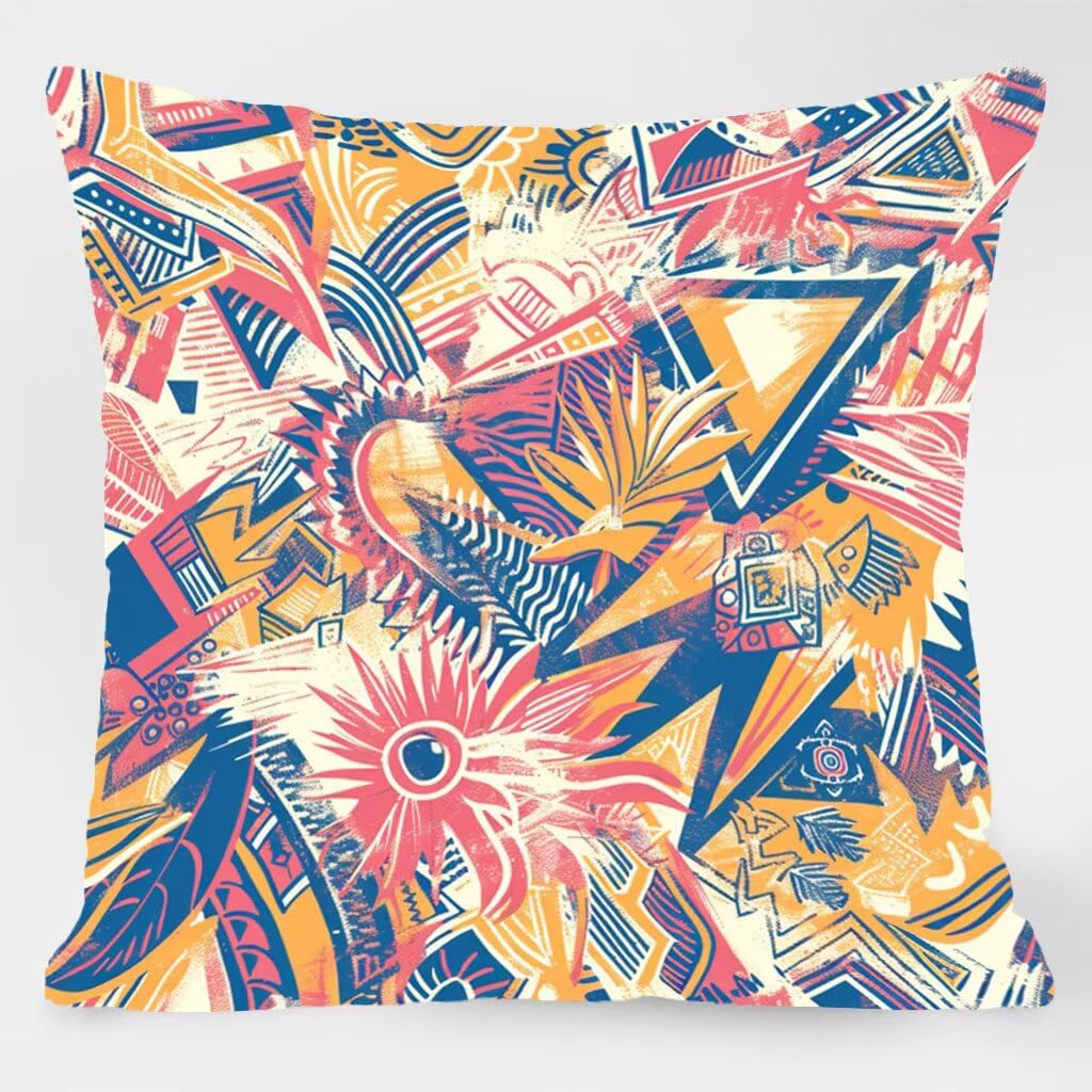BZ-11804 - Fundas de cojín impermeables para exteriores, 24 x 24 pulgadas, paquete de 4 fundas de almohada decorativas modernas para muebles de jardín, granja, patio, balcón, sofá, almohadas duraderas