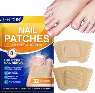 Toe Nail Patches, Nail Patches for Toenail Repair for Damaged Nails, Toe Nails Care Supplies, Restore Discoloration, 32PCS
