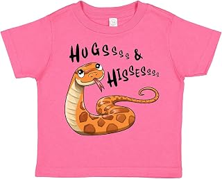 inktastic Hugs and Hisses- Cute Snake for Valentines Day Toddler T-Shirt - Short Sleeve
