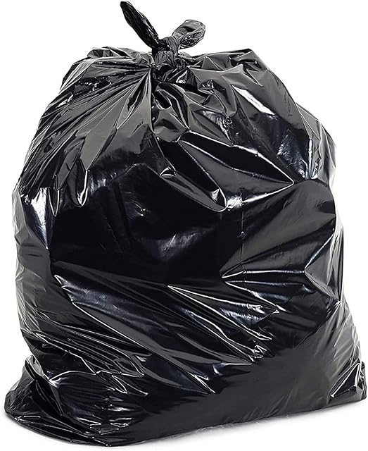 HOMESmith Super Strong Refuse Sacks, Leak Proof and Tear Resistant Garbage & Bin Bags ( Pack of 40 ), Black, HS-140