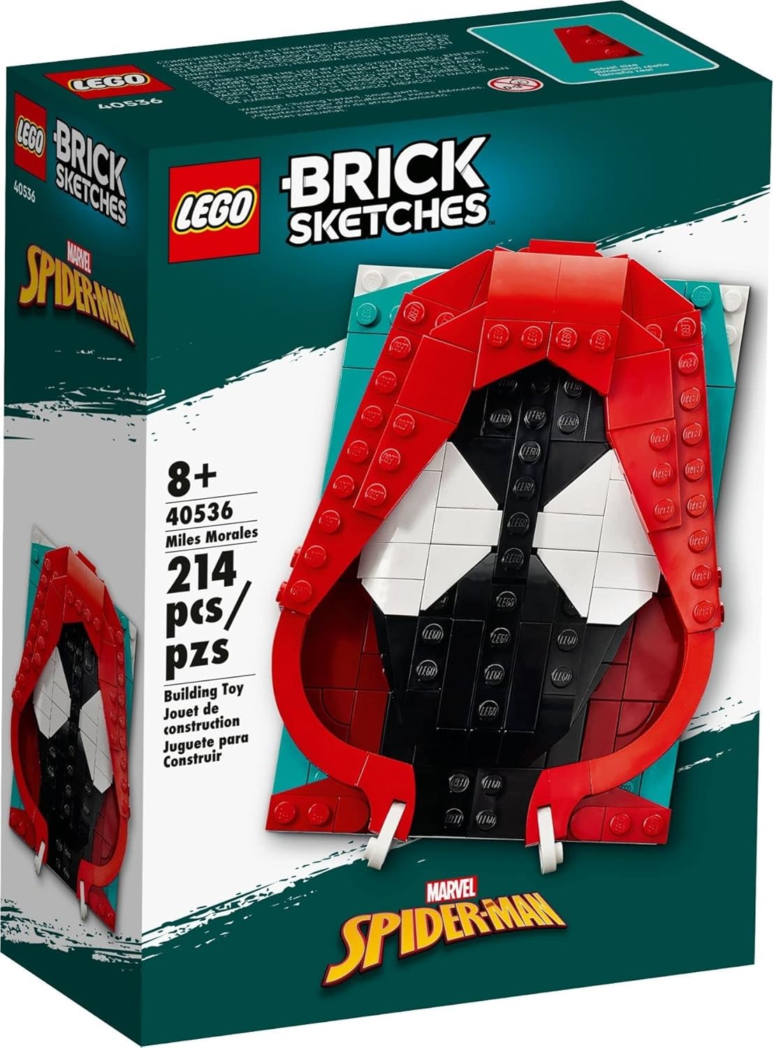 40536 LEGO Brick Sketches Marvel Super Heroes Miles Morales �?? Yaxa Colombia