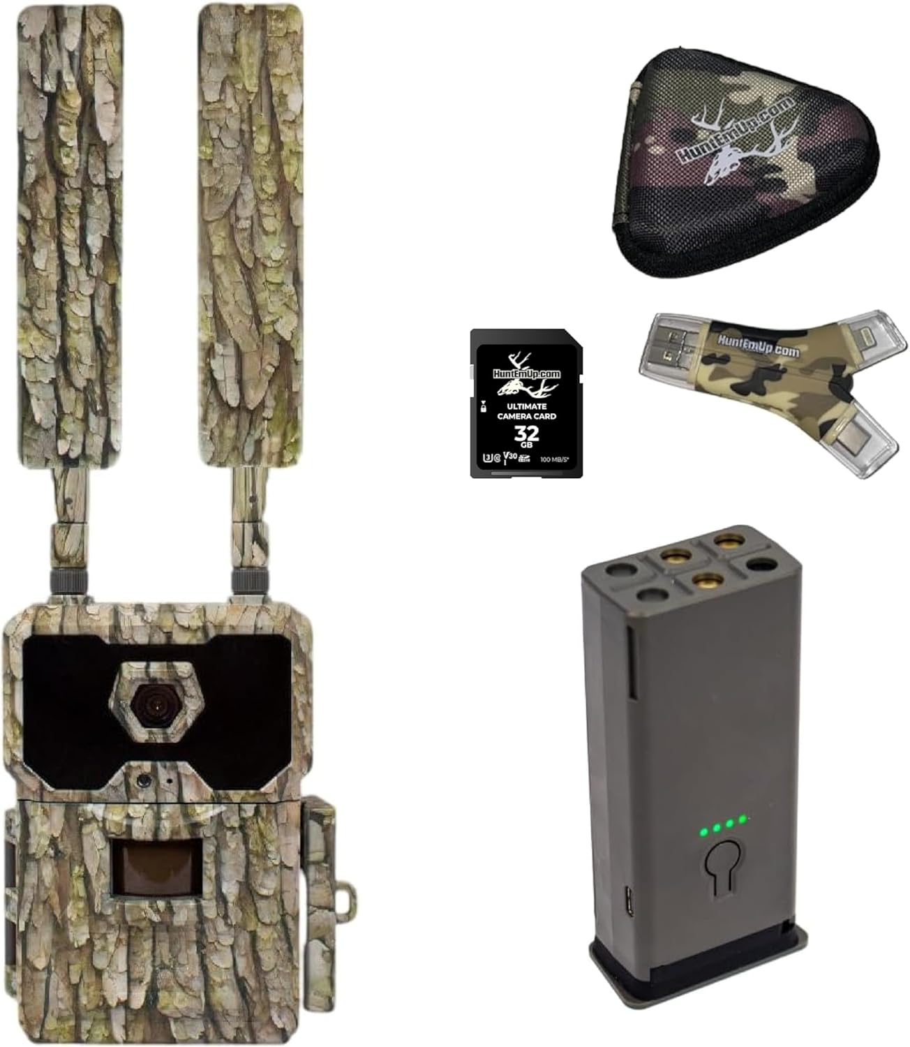 WiseEye Data Cam 2 Trail Camera Power Bundle 32GB SD Card, High-Speed Card Reader and case