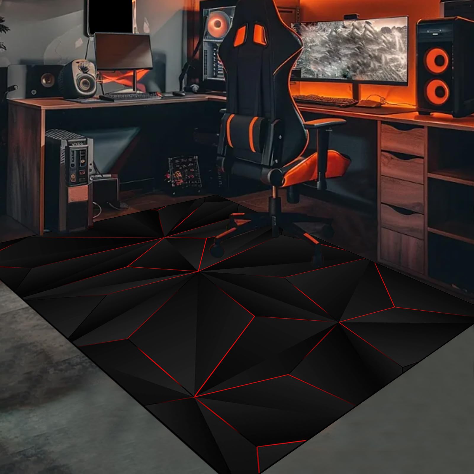Protector Suelo Silla Ruedas Gaming Alfombra Silla Escritorio Alfombra Silla Gaming Antideslizante Alfombra Oficina para Silla con Ruedas Alfombra Protectora Suelo Silla Alfombra Gamer 120 x 140 cm