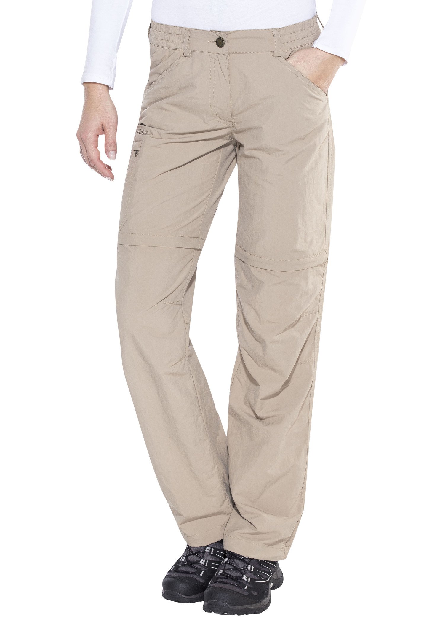 VAUDE Women's Farley Zo IV Zip-off Travel Trousers, Mud, 34/XXS, 3873