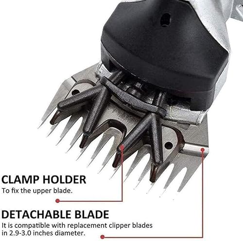 Miniatura 7 de 2000 mAh batería de litio de ovejas cortadoras eléctricas inalámbricas para afeitar lana de piel en ovejas, cabras, ganado, granja ganado mascota