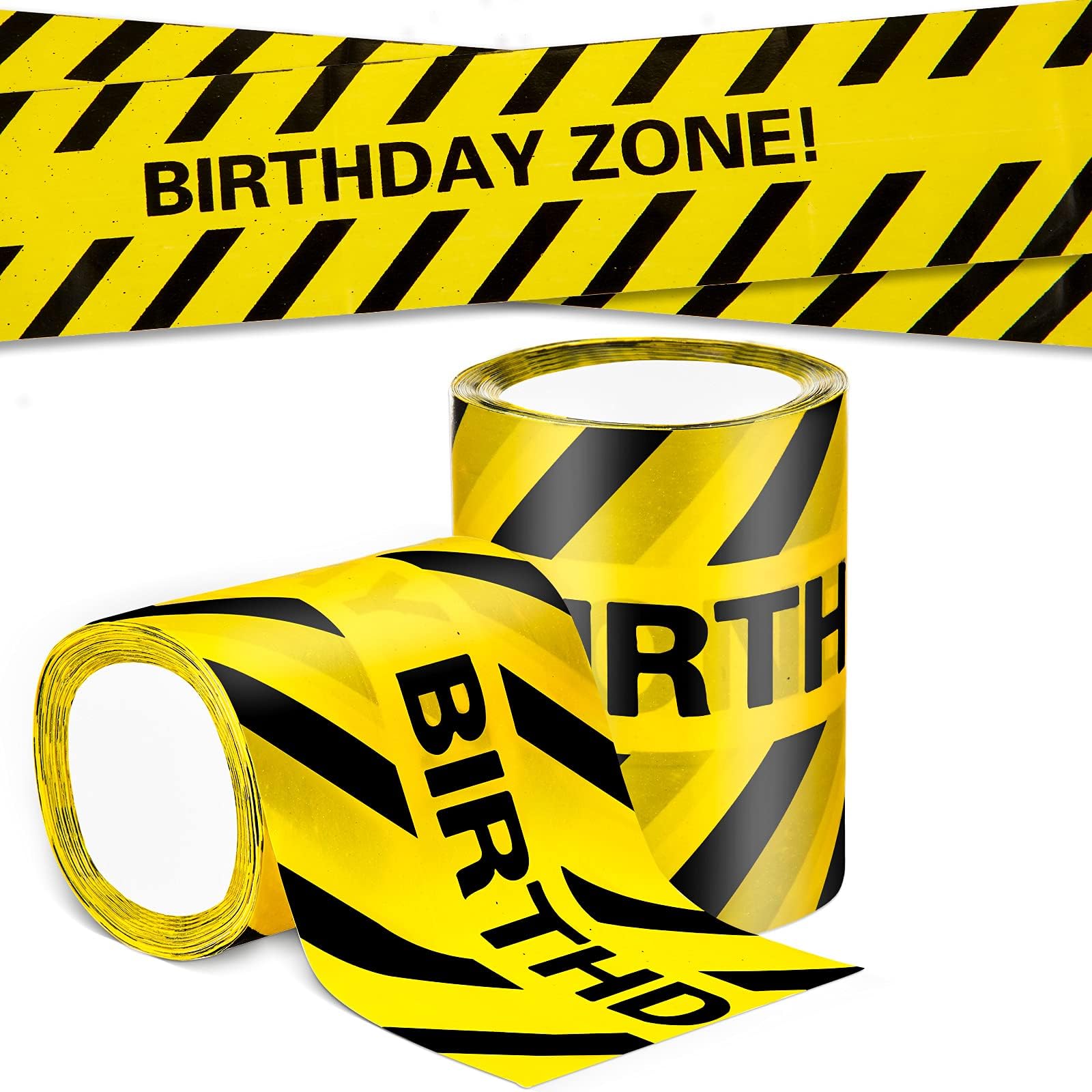 Kasyat 2 Rolls 132 Feet Construction Party Tape Themed Caution Tape for Birthday Party Supplies Construction Decorations(Classic Style)