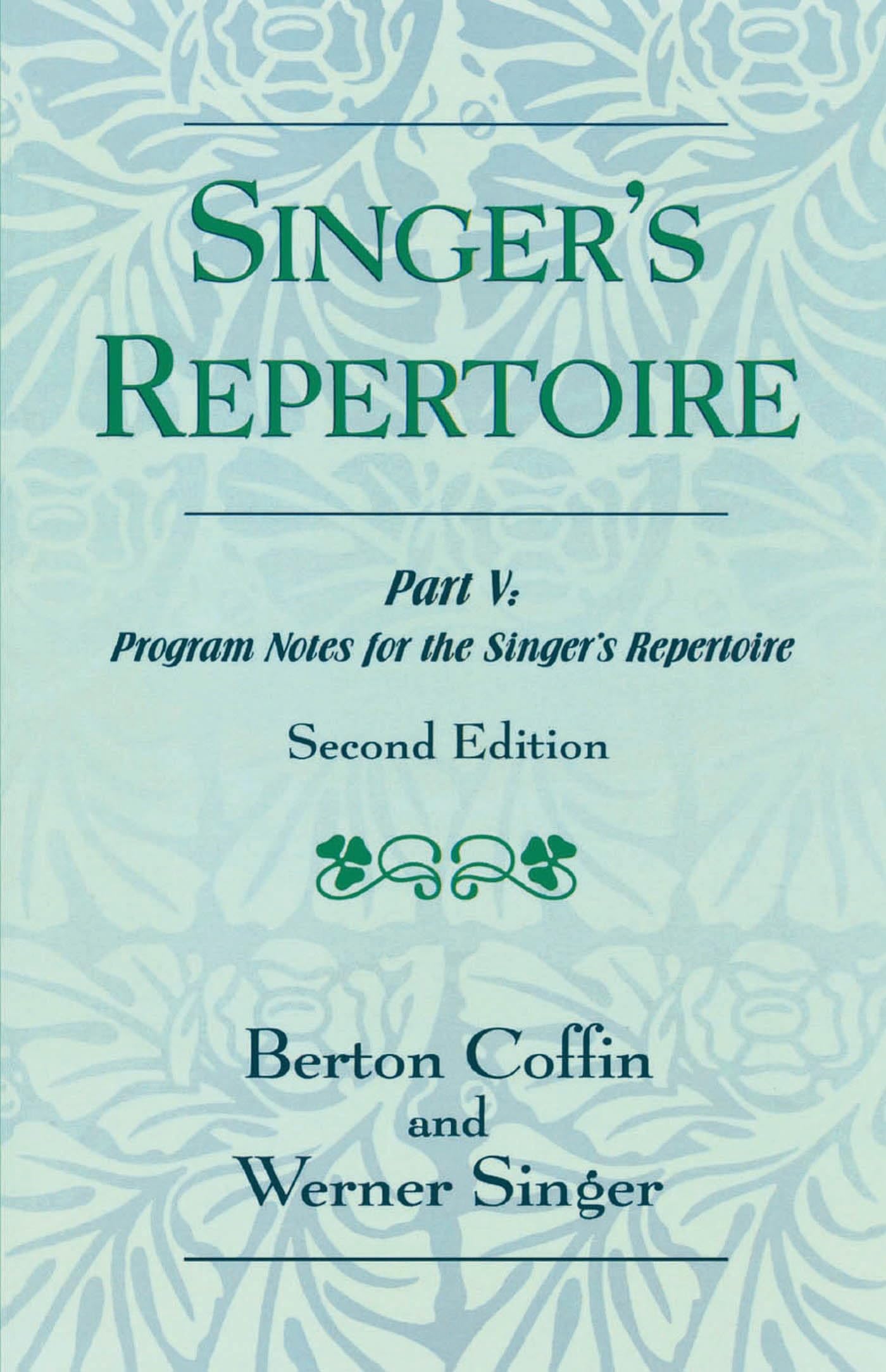 Program Notes for the Singer's Repertoire V rédiger des livrets de chant facilement