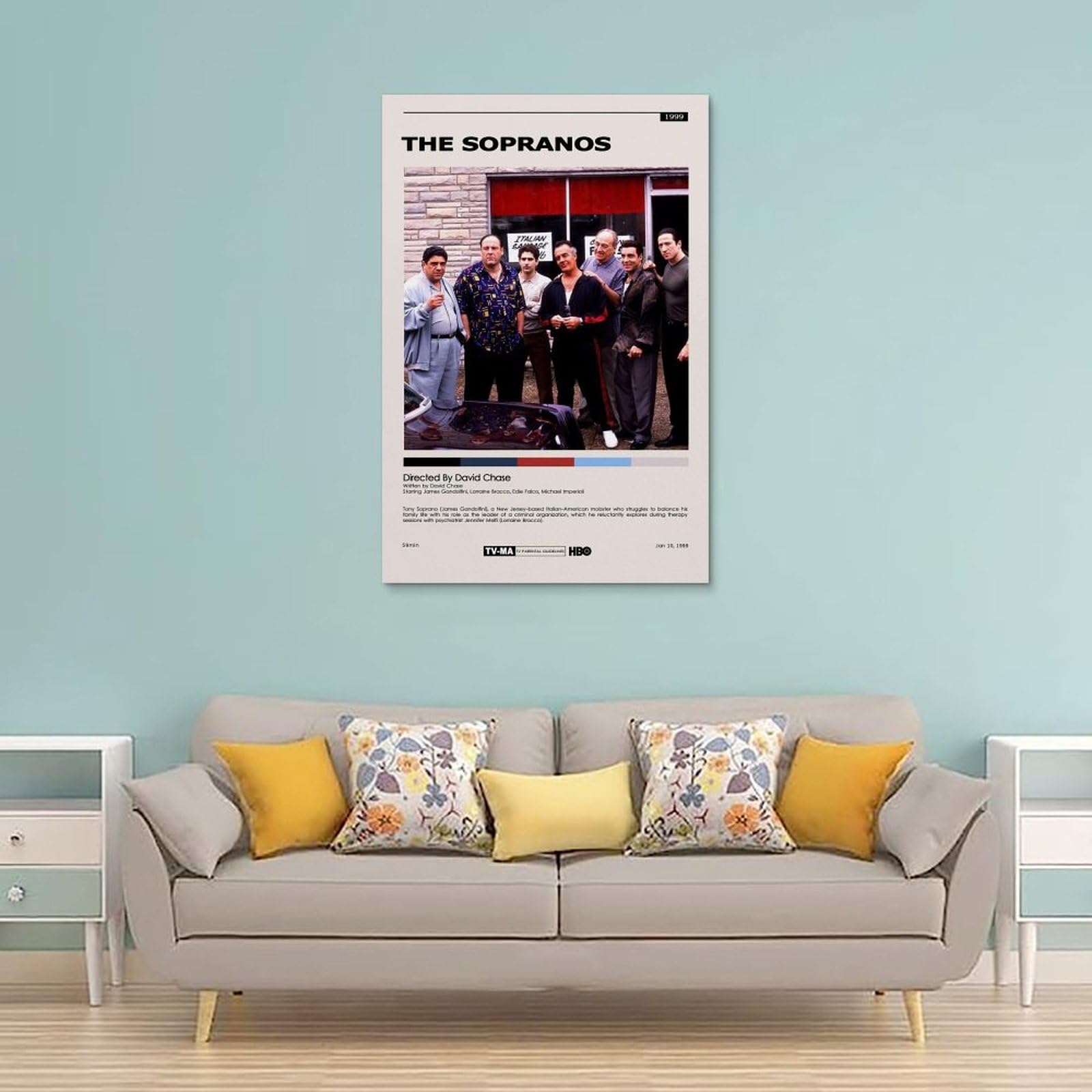 EBZODPVGH The Sopranos Poster Gangster Tv Series Posters Canvas Art Posters For Room Aesthetic And Wall Art Picture Living Room Decor Poster 12x18inch(30x45cm) Style-2