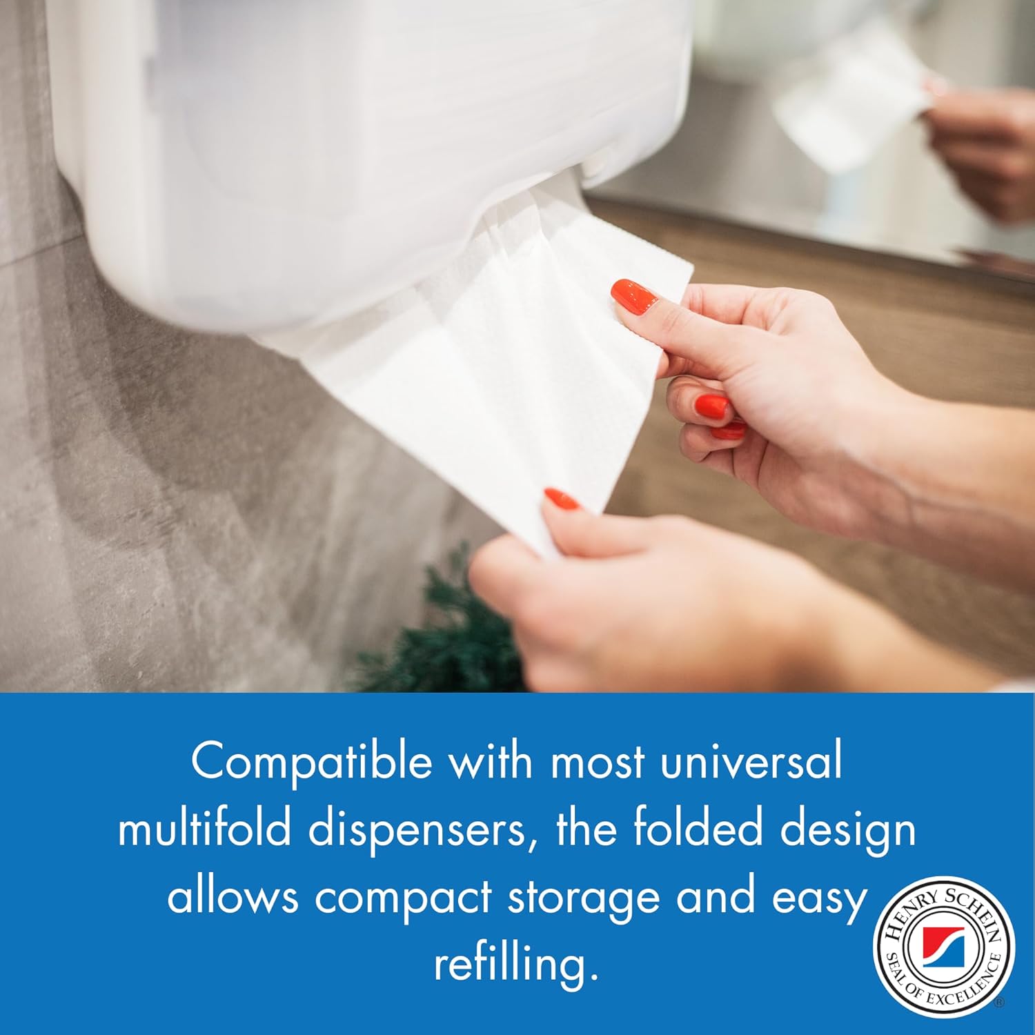 Henry Schein Multifold Paper Towels (570-0703) with Fast-Drying Absorbency Pockets, 250 Multifold Towels/Pack, White - 12 Packs (3,000 PCs)