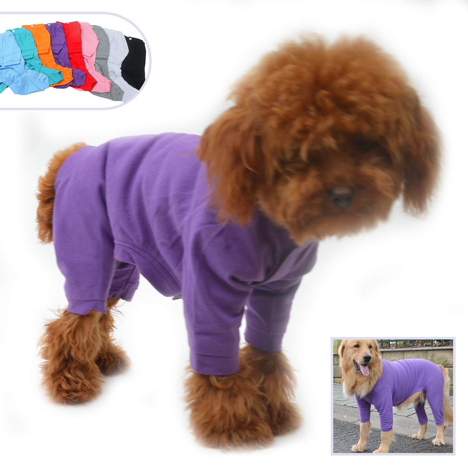 Online store Pure Cotton Dog Jumpsuits 4 Legs Dog Onesies TShirt