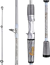 Sougayilang Fishing Pole, IM6 Graphite Spinning Rod & Casting Rod - Two Pieces, SuperPolymer Handle Fishing Rod for Bass Fishing