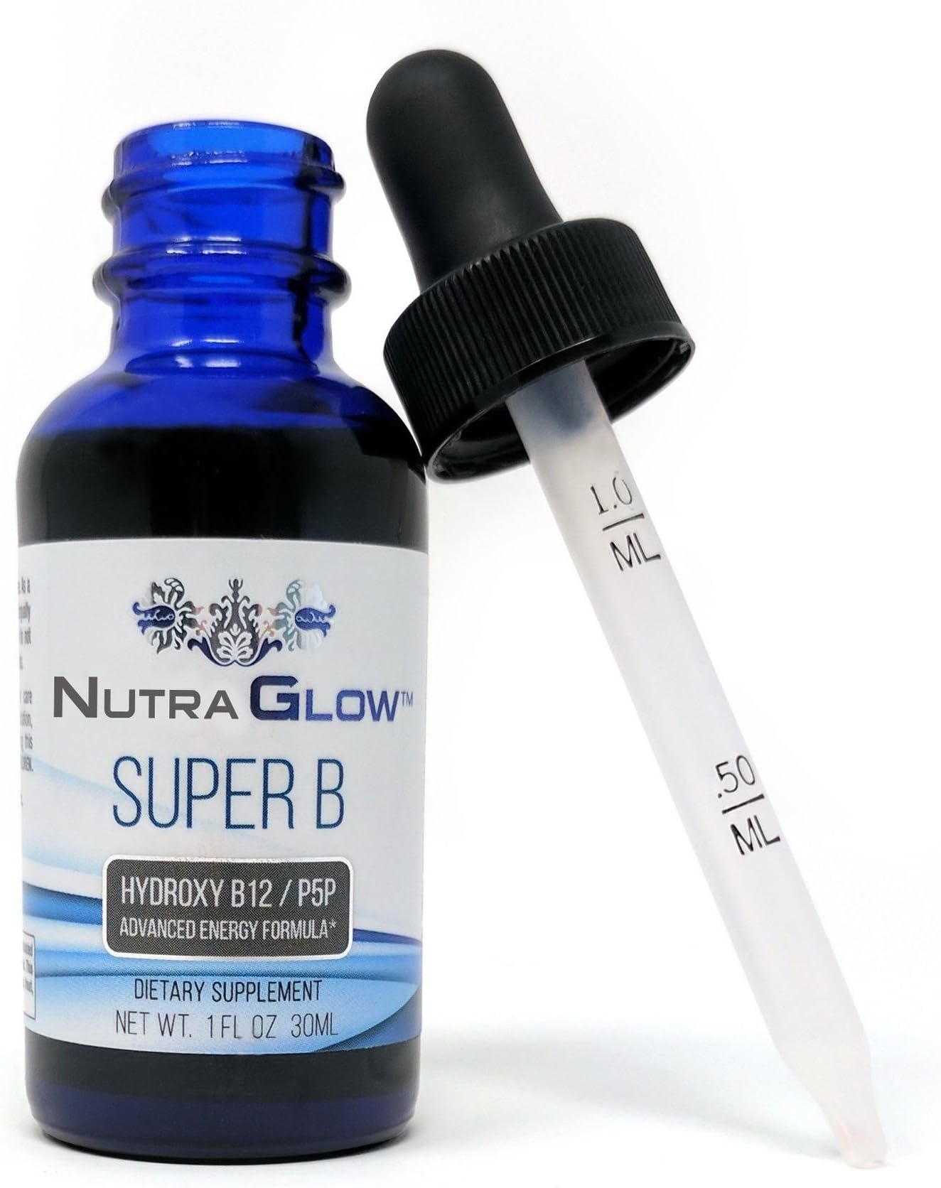 Vitamin B12 5000 mcg Sublingual Liquid Drops with Vitamin B6 - Hydroxy B12 5000 mcg & 10mg P5P B6 per Serving - High Potency B12, Energy Boosting, Max Absorption, Vegan B12, 60 Servings by NutraGlow