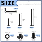 Glarks 107Pcs M6x30/50/70mm Black Hex Socket Cap Screws Bolts & M6 Threaded Inserts T-Nuts Assortment Kit with Flat Washers and Hex Wrench for Wood Furniture Fasteners