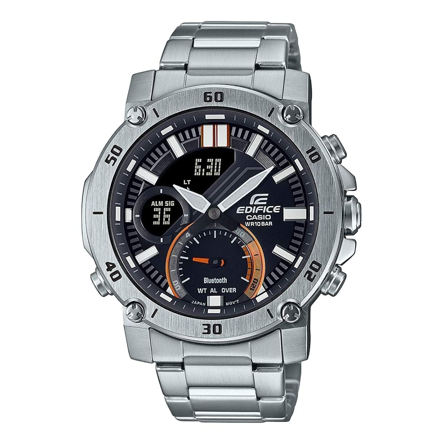 Casio Edifice Analog-Digital Black Dial Mens Watch - ECB-20D-1ADF (EX524) (B08WZ1XG1P) Amazon Price History, Amazon Price Tracker