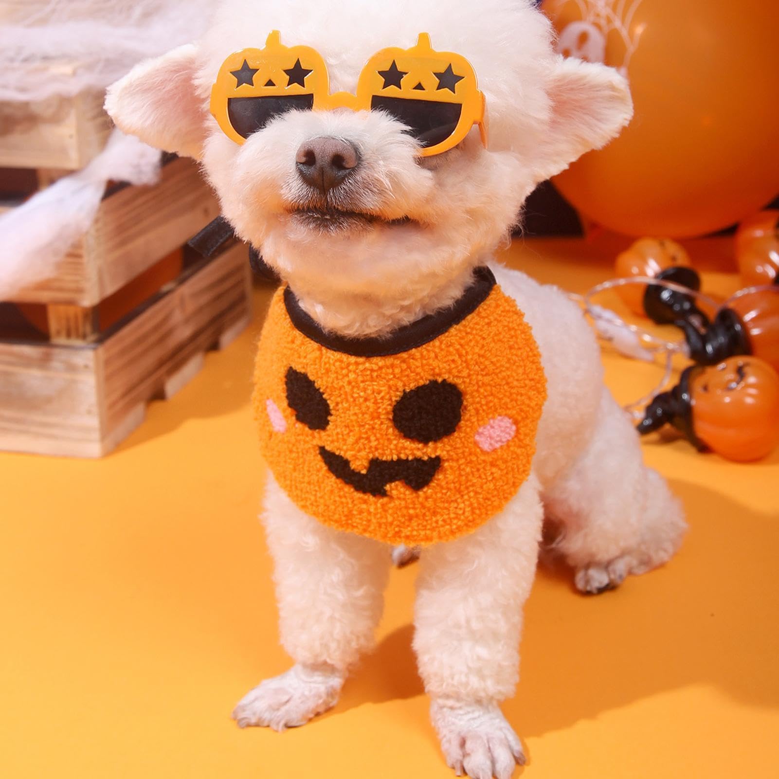 相談中　❤︎ハロウィン　D柄❤︎　２４枚セット　　バンダナ　小型犬　トリミング ❤︎ハロウィン D柄❤︎ 24枚セット ペット バンダナ 小型犬