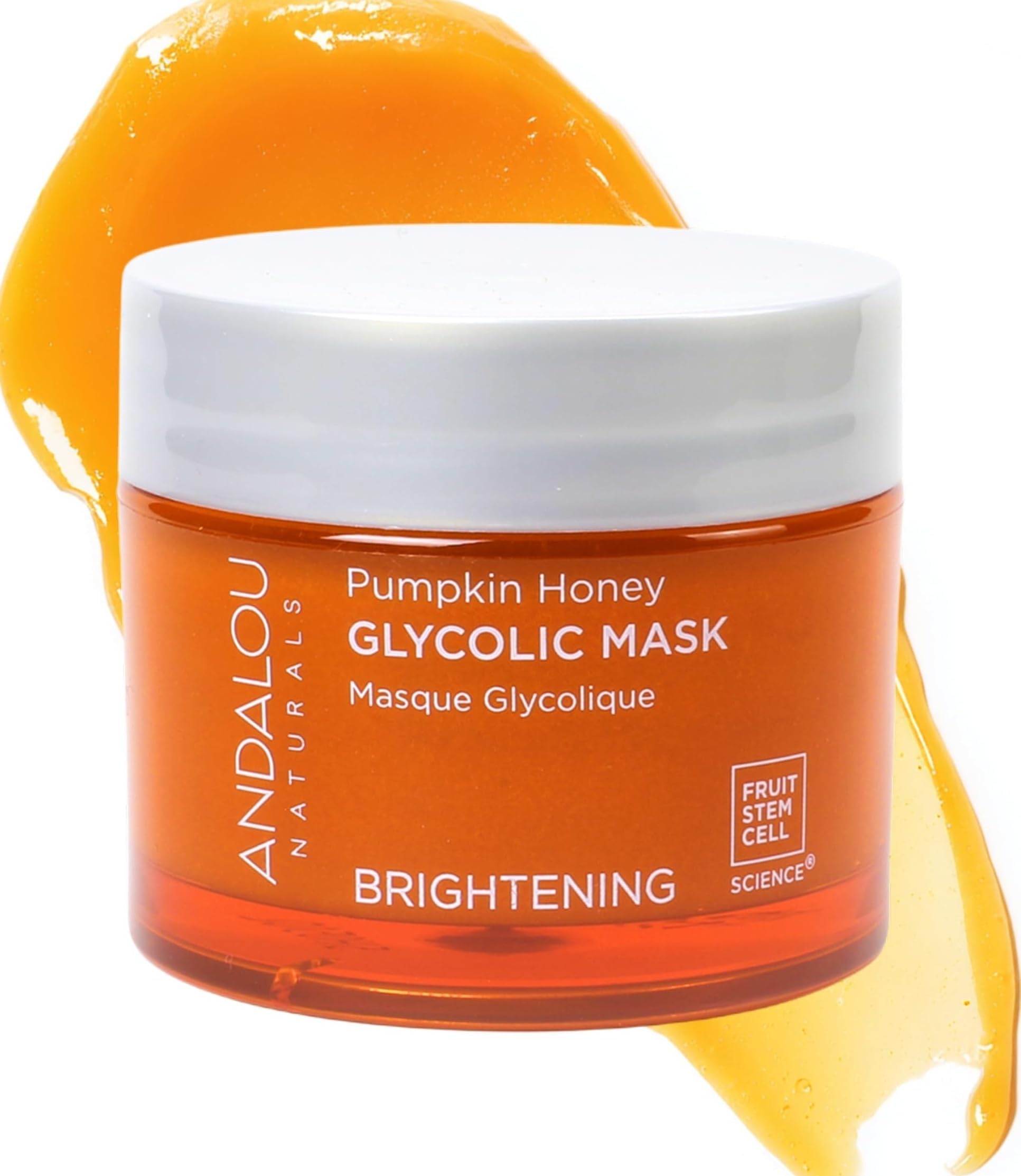 Andalou Naturals Pumpkin Honey Glycolic Mask (1.7 fl oz) | Exfoliating Face Mask with Glycolic Acid, Vitamin C for a Radiant Glow, Gentle Exfoliant Removes Dirt & Dry Skin Cells