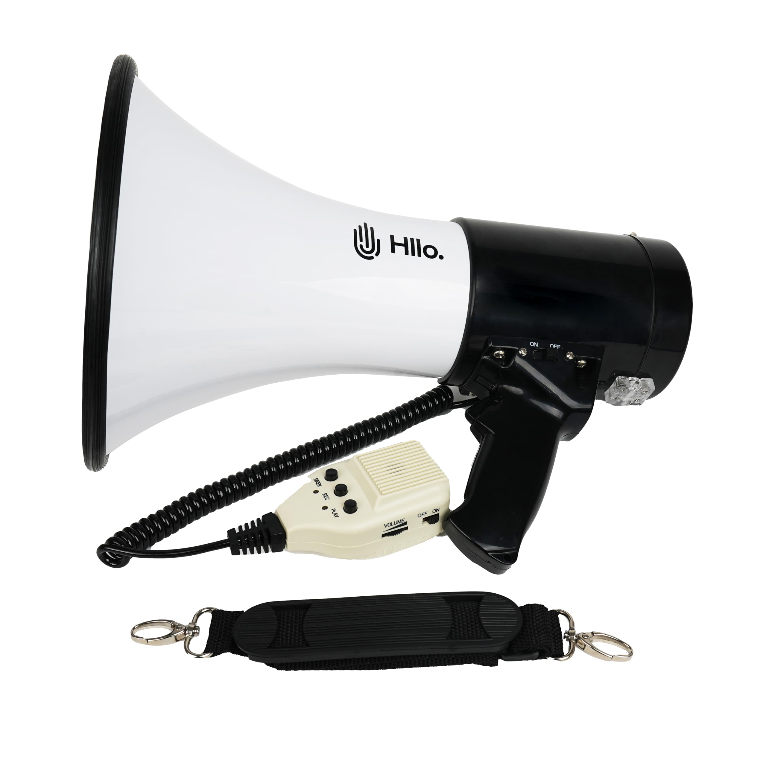 Mégaphone 121 DB avec Sirène et Volume Réglable