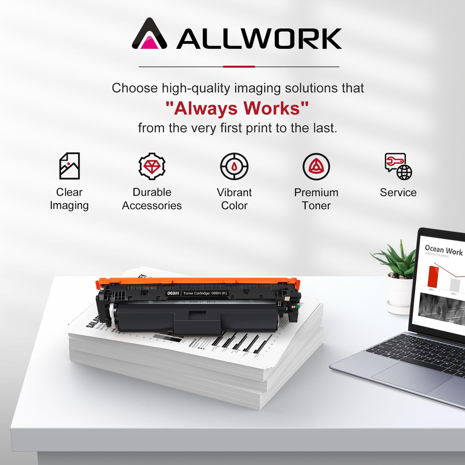 Amazon.co.jp: 069H 069 ブラックトナーカートリッジ 1パック (チップ