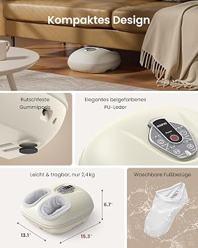 RENPHO Foot Massager with Heat, Birthday Gifts for Women, FSA Eligible HSA | Exclusive Pressure Monitoring Tech, Voice Control, 3 Heat & Compression Levels, NTC Temperature Control Tech, Up to Size 12
