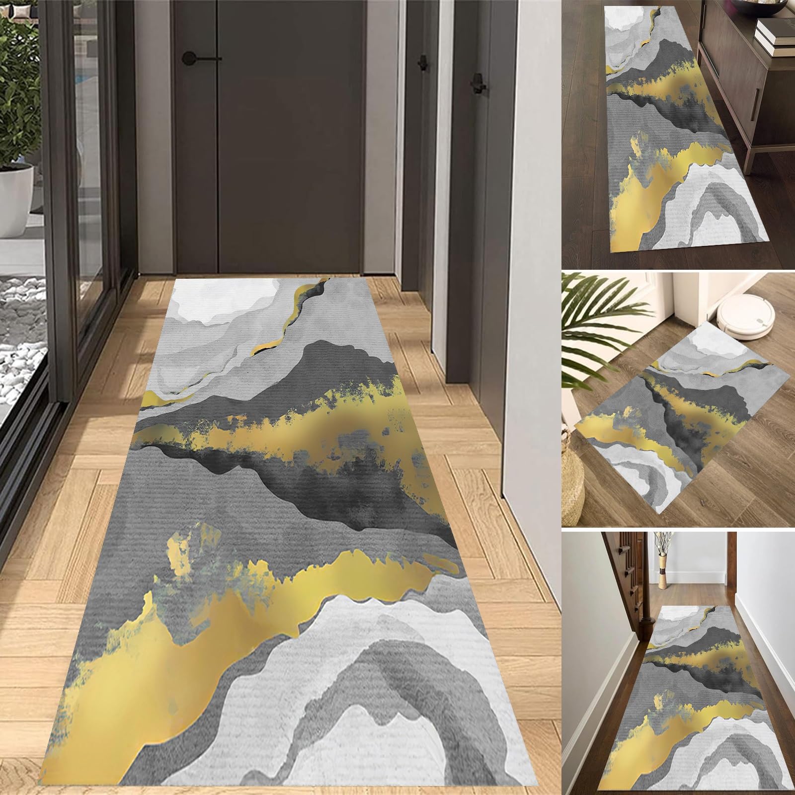 Läufer Flur rutschfest Teppich Küche 50 x 120 cm rutschfest & leicht abwaschbar Teppich Läufer Flur Küche rutschfest, Vielen Größen, für Büro Schlafzimmer Esszimmer, H