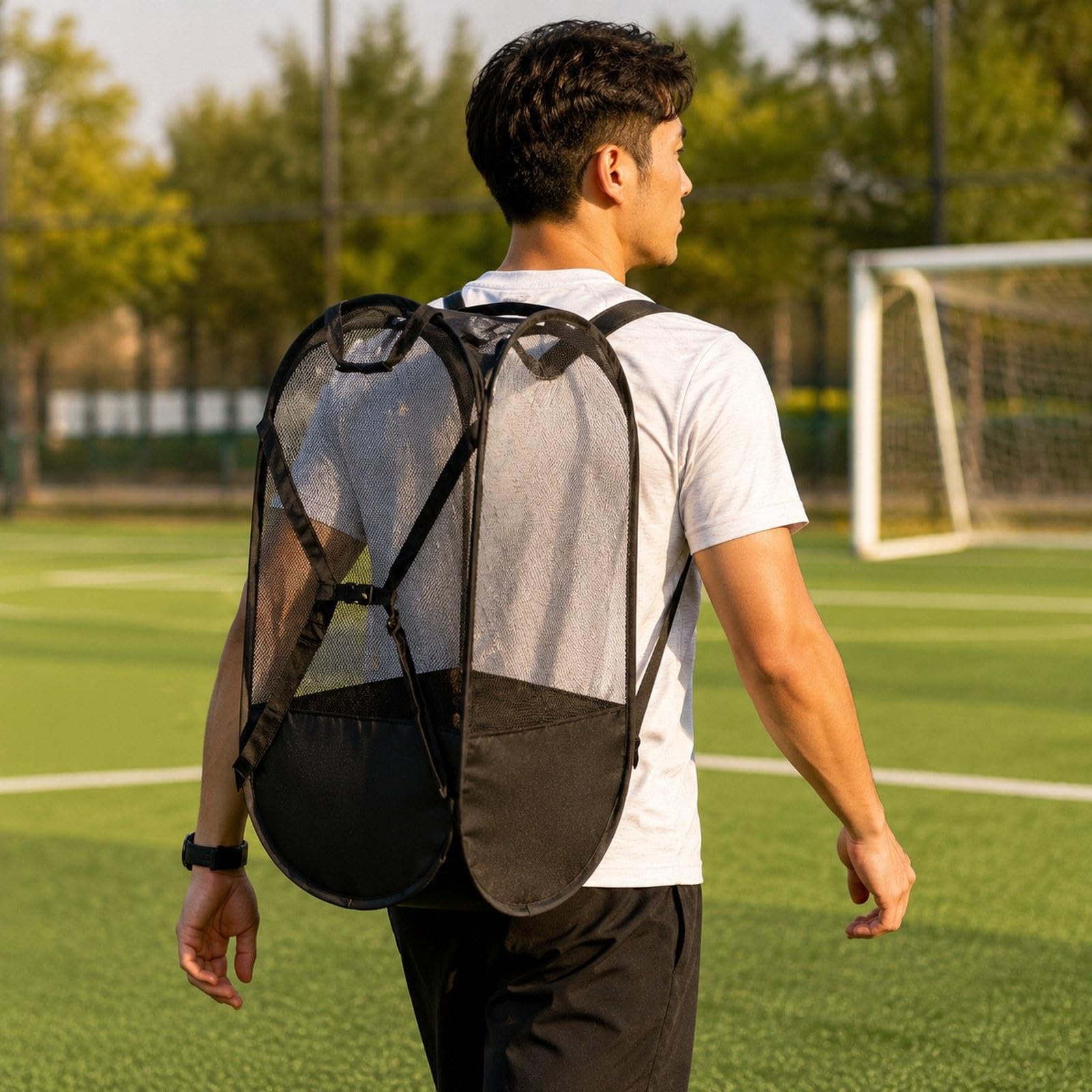 F Fityle Bolsa de Malla para balones de fútbol, ​​Bolsa Deportiva para Entrenadores, para Exteriores, Playa, béisbol y Deportes acuáticos.