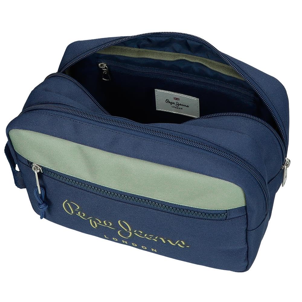 Pepe Jeans Arwyn riñonera, Bandolera, Khaki y Azul Varios Compartimentos, Poliéster con Detalles en Piel Sintética, de Joumma Bags