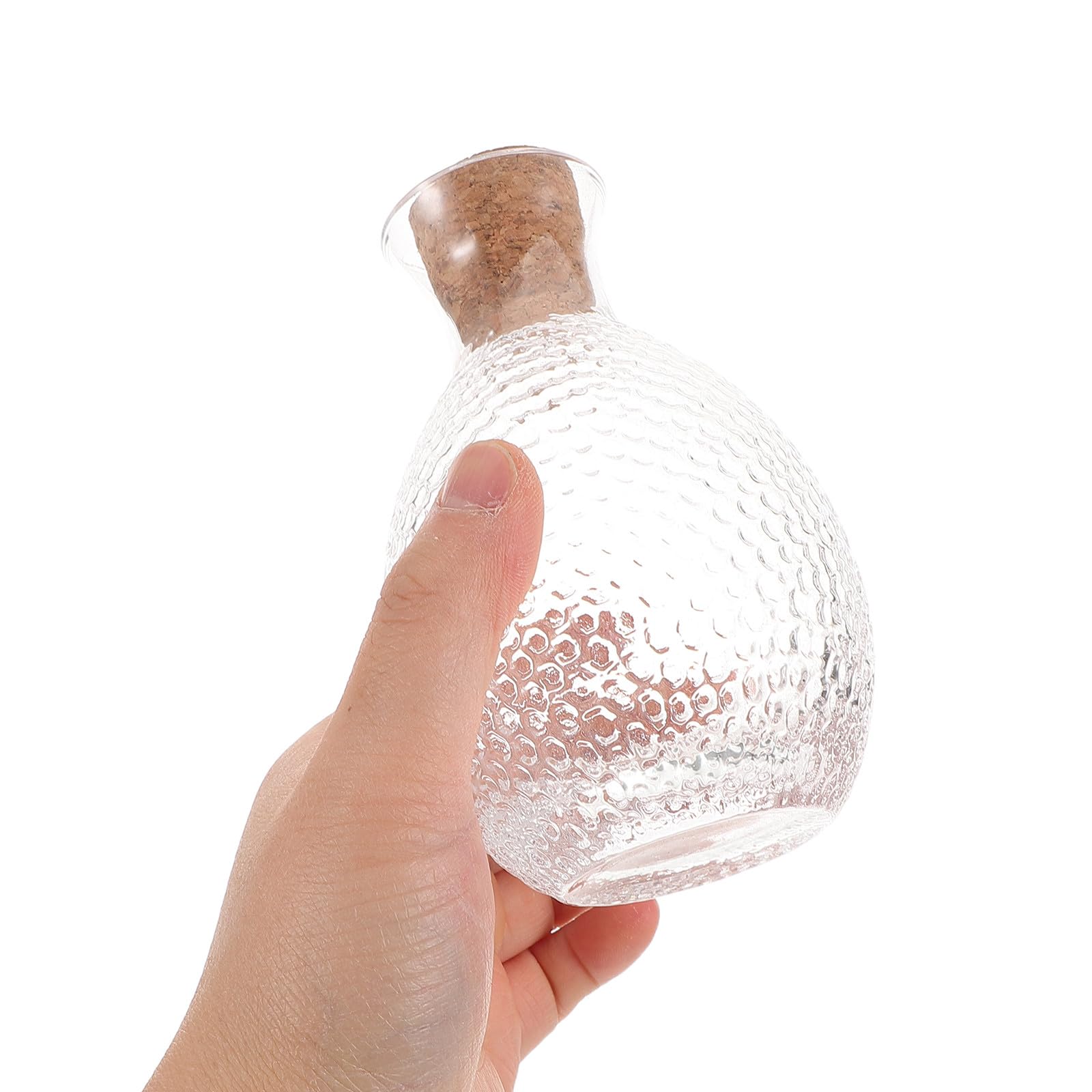 Japanisches Sake Leicht zu Reinigen aus Glas 6 Stück mit Gehämmerter Karaffe und Bechern Elegant für Gesellige Anlässe und Traditionelle Sake Zeremonien