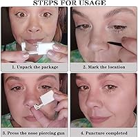 Vista 6 de Kit de autoperforación de nariz -Kits de punción nasal desechables con perforación de la nariz-Kits de pistola de perforación de nariz autoperforada