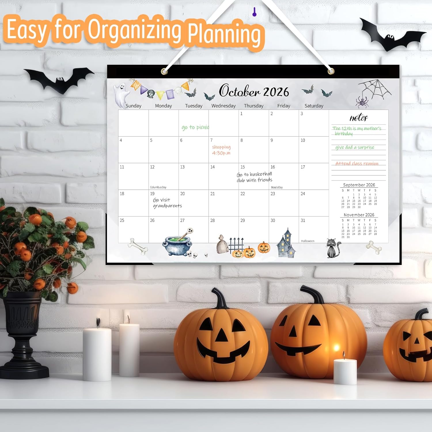 GuassLee Monthly Desk Calendar 2026-2027 - 18 Months 17 x 11.5 Calendar from Jan. 2026 to Jun. 2027, Monthly Planner with Watercolor Design Corner Protectors for Office School Home Organizing