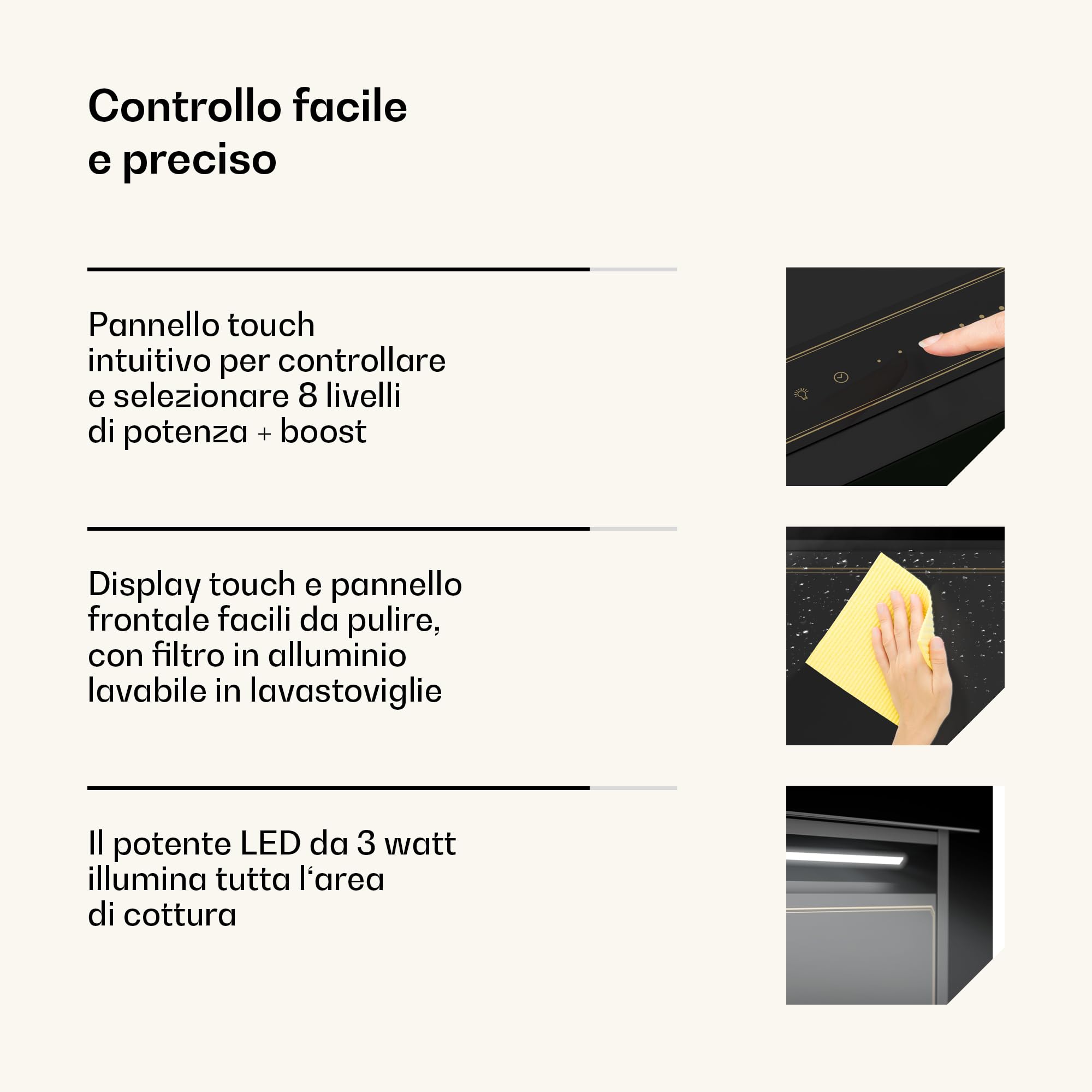 KLARSTEIN Victoria - Cappa a Scomparsa, Cappa da Cucina, A++, 720 m³/Ora, Silenziosa: 52 Db, Touchscreen, Filtri Lavabili, LED, Nero
