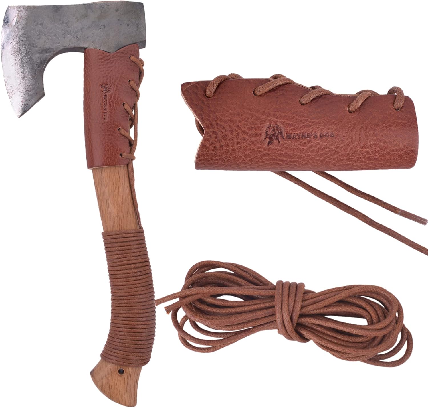 Leather Axe Collar Guard, Axe Handle Wraps Covers for Gardening Picks or Camping