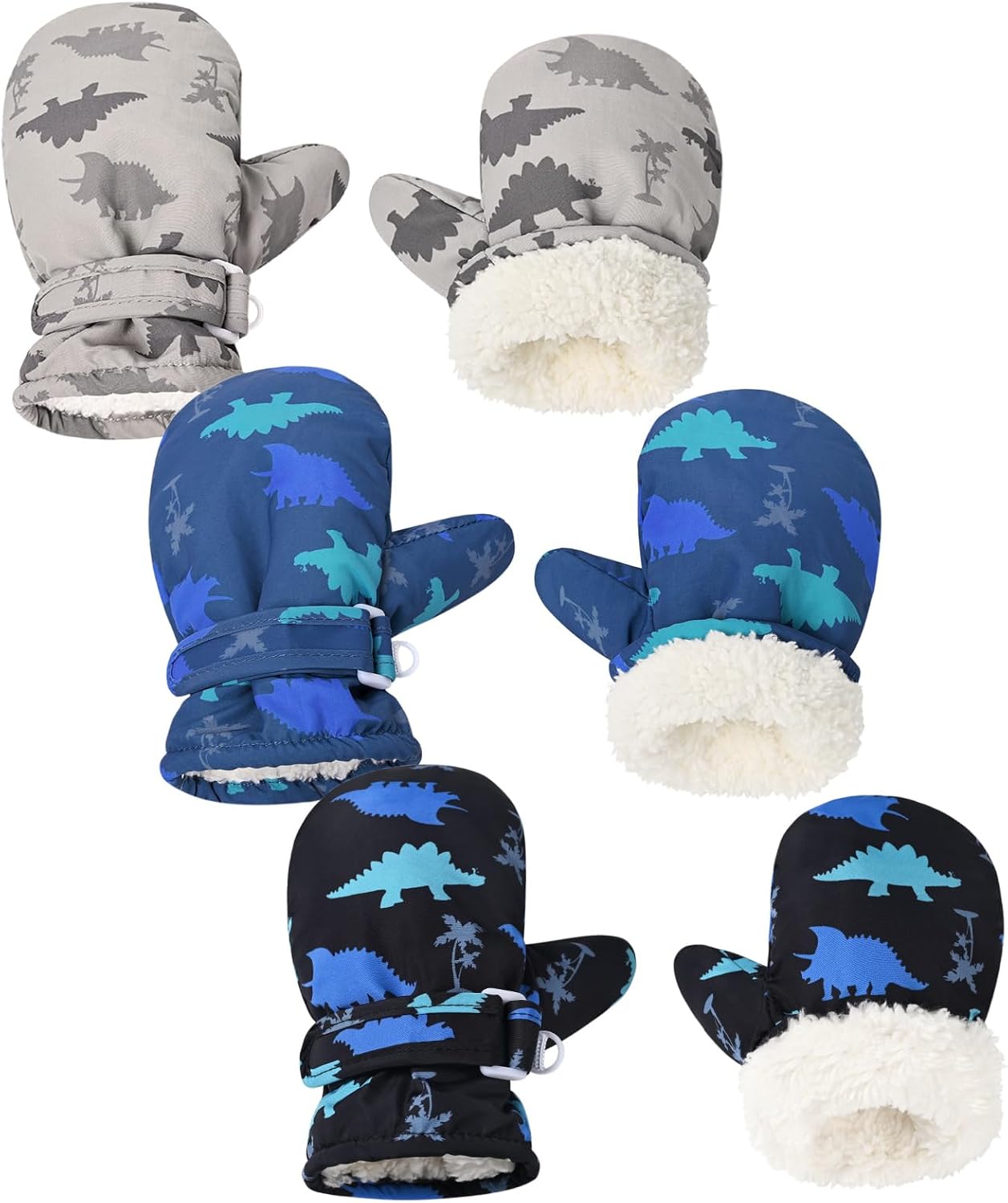 Fleece Lined Mittens for Baby Boys Girls,Baby Toddler Little Kids Winter Warm Gloves Mittens