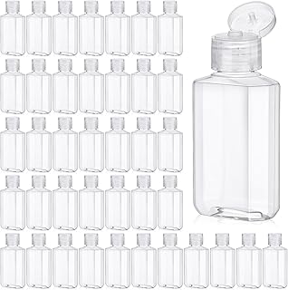Tanlade 200 Pcs 2 oz Clear Hand Sanitizer Bottles with Flip Cap Plastic Empty Reusable Refillable Bottles Portable Travel Size Hand Sanitizer Container for Lotion Shampoo Body Soap Outdoor Camping