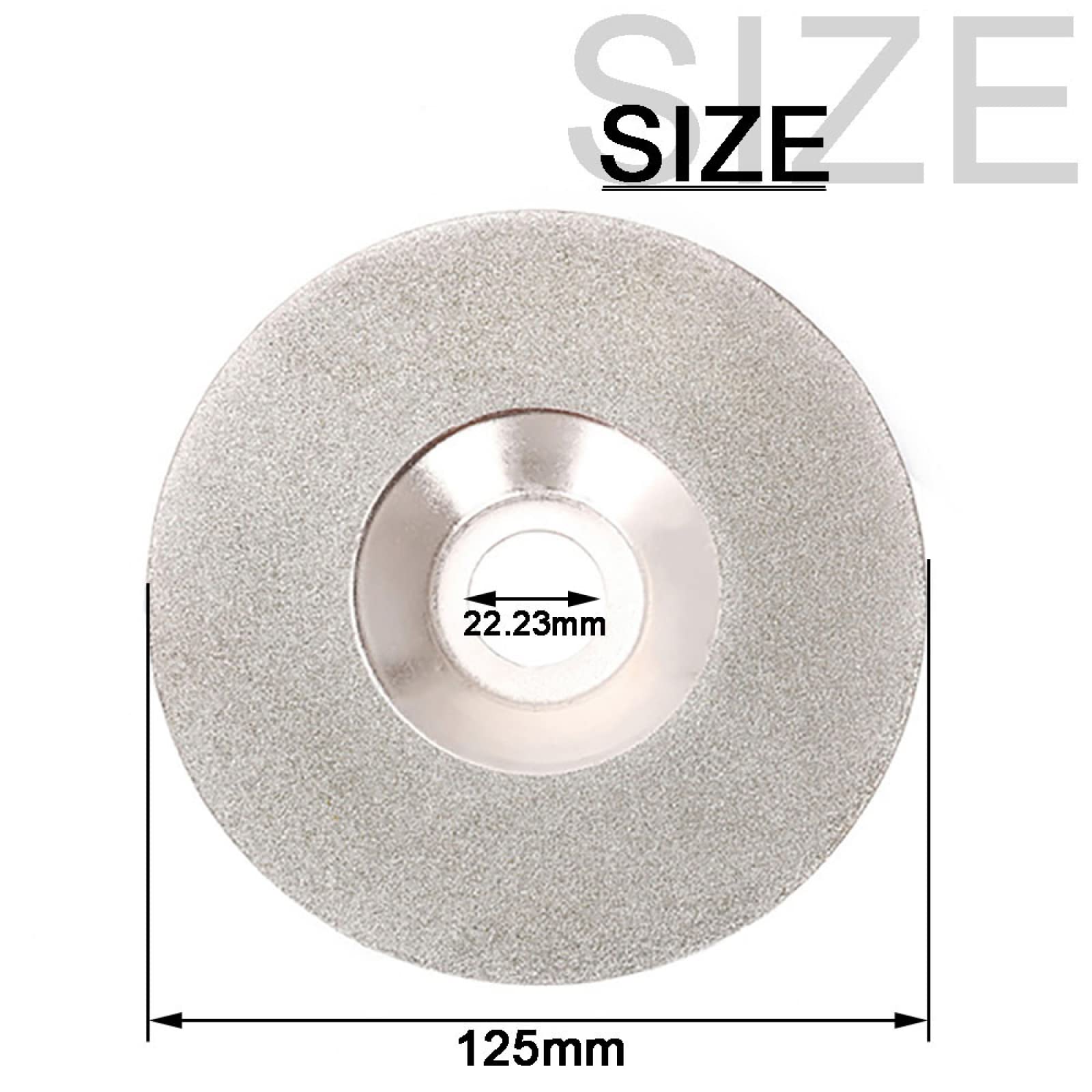Discos de corte de diamante disco de corte de sier Disco de corte de diamante galvanizado de 125 mm, disco de pulido con forma de cuenco for vidrio, cerámica, jade, grano 150, 1 unidad