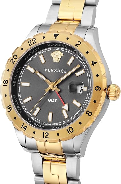 ヴェルサーチェ 腕時計 HELLENYIUM ヘレニウム GMT シルバー／イエロー