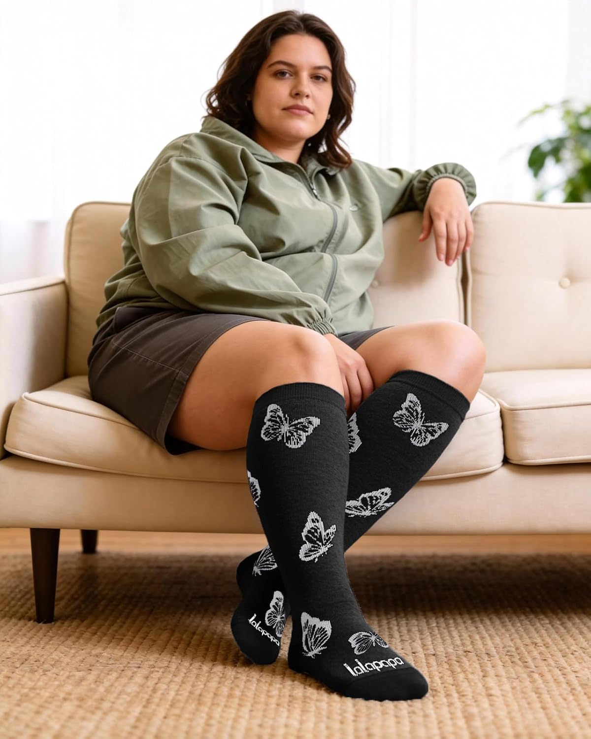 Wide Calf Bamboo Viscose Compression Socks for Women image 2