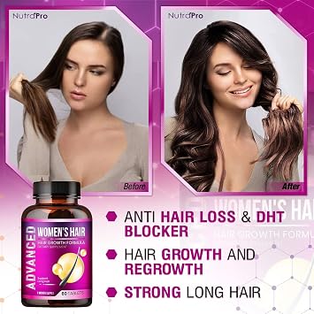 Hair Growth Vitamins For Men + Hair Growth Vitamins For Women.
