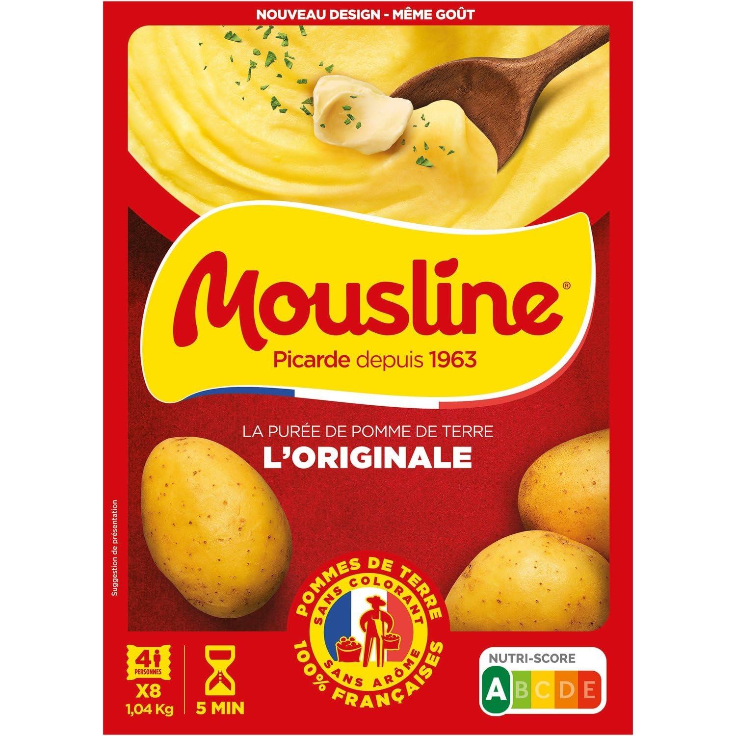 Purée en flocons nature MOUSLINE - les 8 sachets de 130 g Lot De 3 - Par Lot