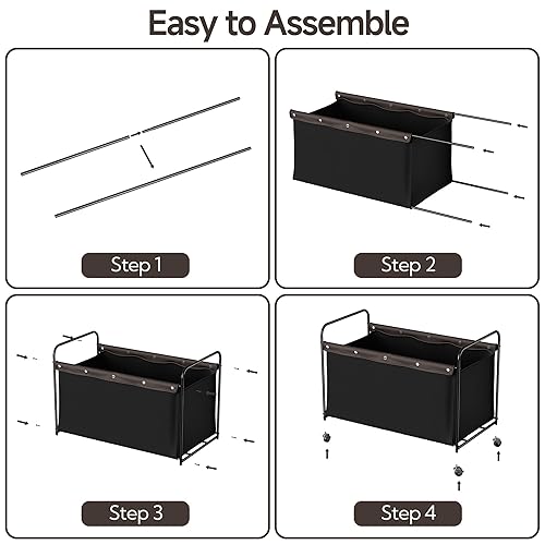 Miniatura 8 de StorageWorks Caja de juguetes con ruedas para niños, baúl y organizador de almacenamiento de juguetes extra grande de 200 litros, caja de juguetes