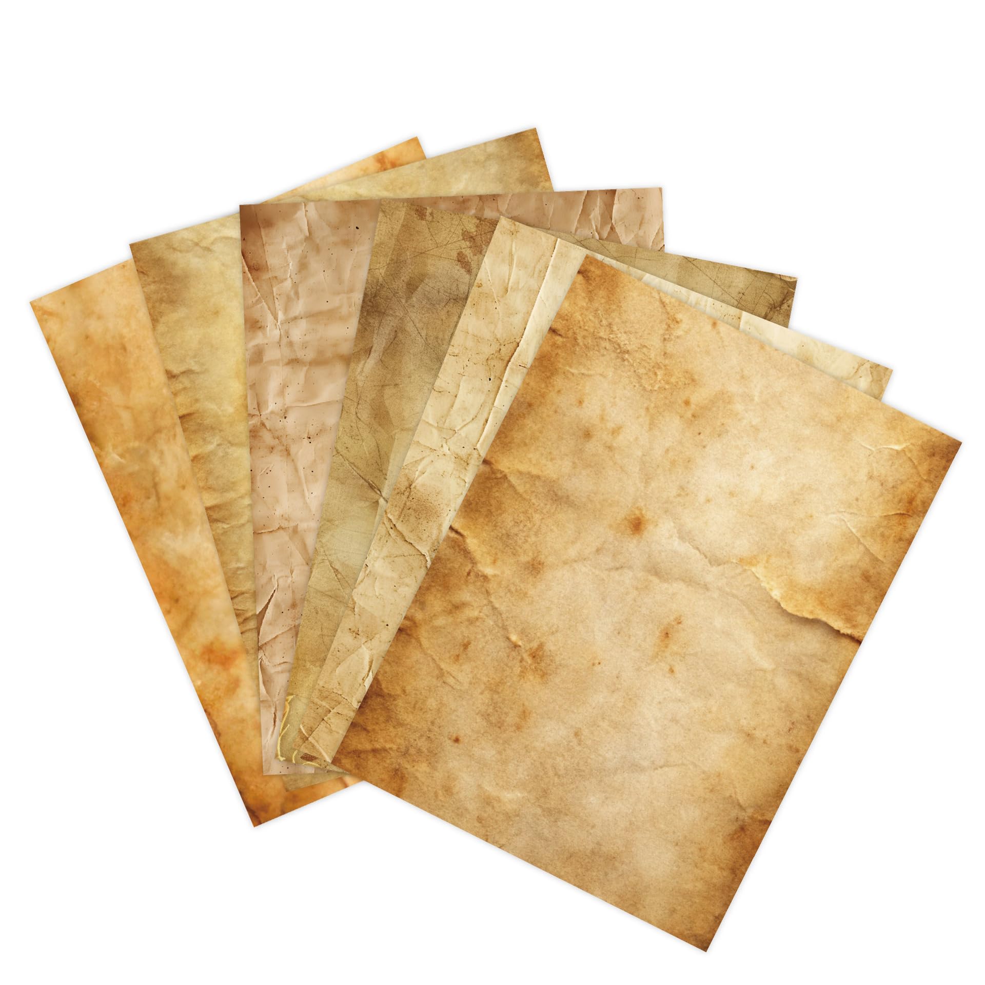 100GSM Vintage Parchment Printer Paper Set - 48 Sheets Antique A4, 8.3 x 11.2 inches, Double-sided Aged Look for Writing, Crafting, Scrapbooking,