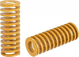 uxcell 3D Printer Die Spring, 2pcs 30mm OD 90mm Long Spiral Stamping Light Load Compression Mould Die Springs for 3D Printer Electric Part, Yellow