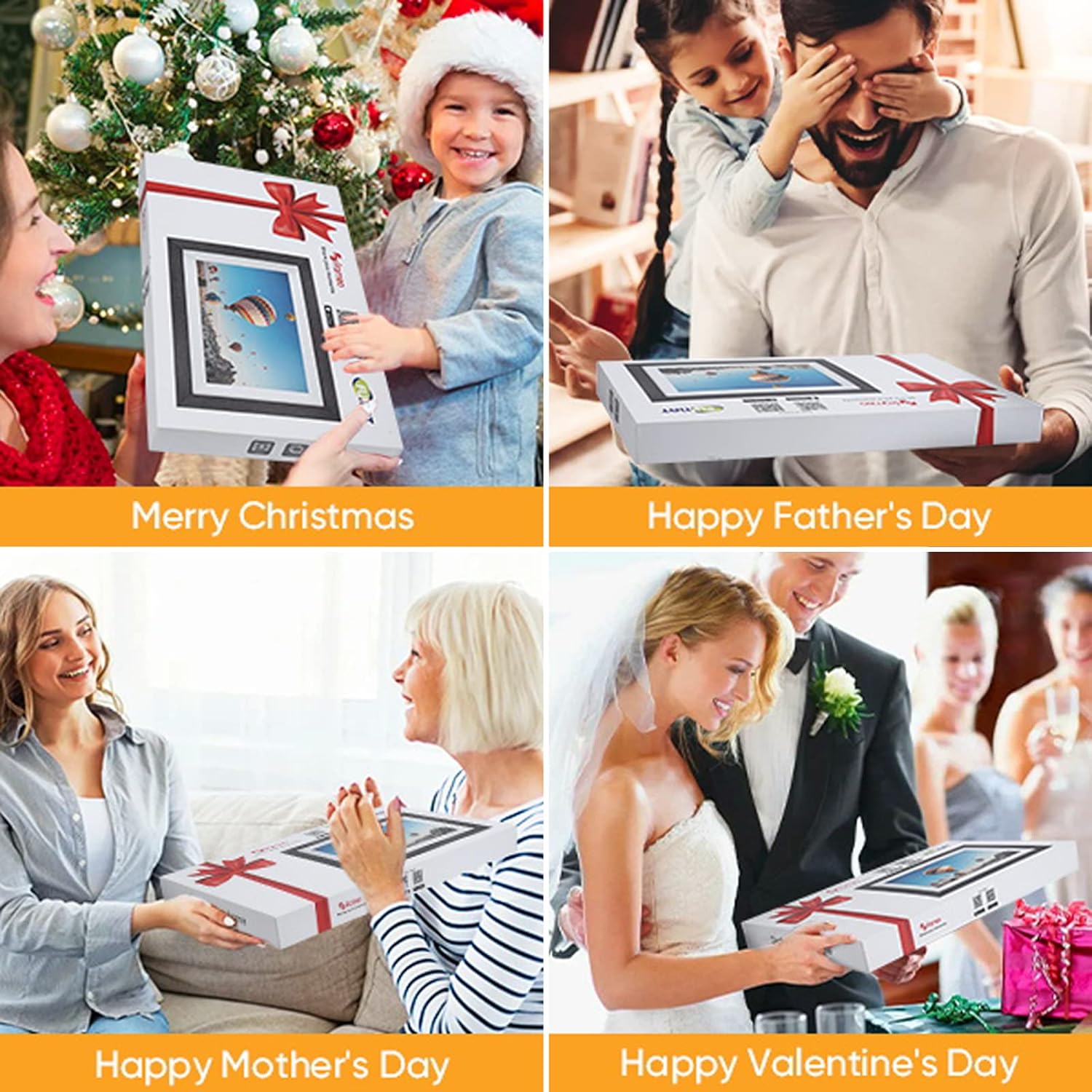 Frameo 32GB Digital Picture Frame 10.1 inch Smart WiFi Digital Photo Frames 1280x800 IPS HD Touch Screen Auto-Rotate Share Pictures Videos from Phone Via Frameo App Gifts for Mon Father Women