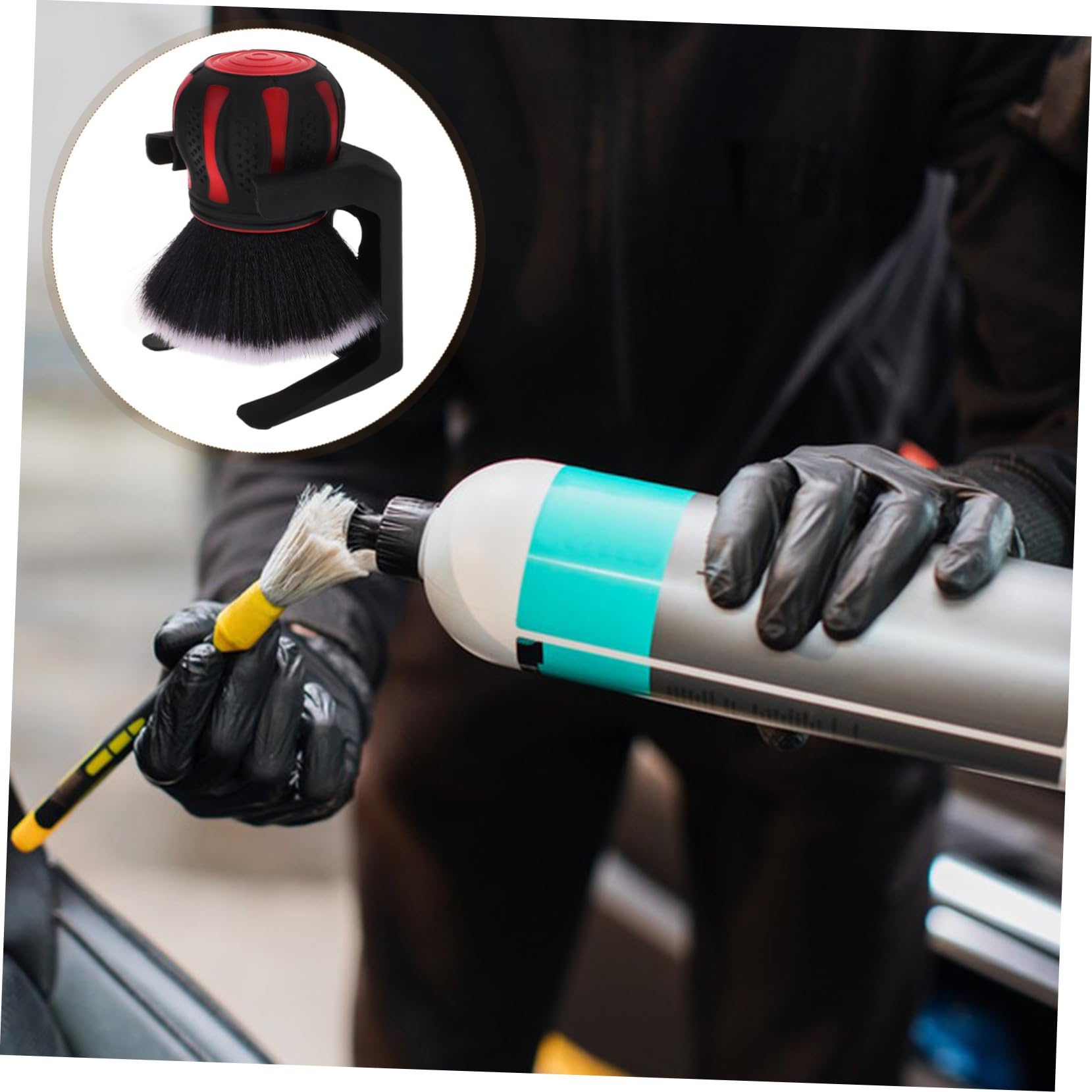 Mikinona 2stücke Vent Brush Multifunktionale Auto-Innenraum-reinigungsbürste Für Lüftungsschlitze Und Details Mit Stabilem Stand Und Weichen Borsten Für Fahrzeugpflege