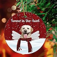 Vista 6 de Forever in Our Hearts Ornament Remembrance of Pet Ornament Keepsake Memorial Ornament French Bulldog with Angel Wings Remembrance Ornaments Gift for