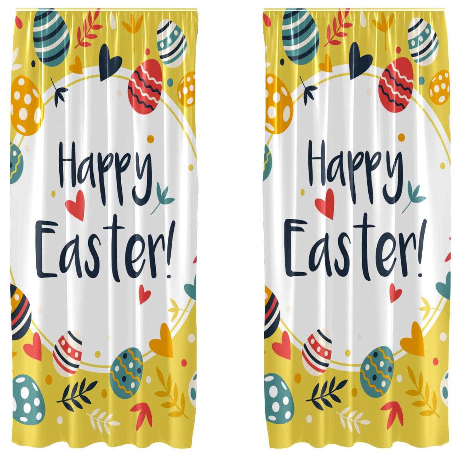 Rideaux Happy Easter anti-vis-à-vis pour préserver l'intimité en douceur